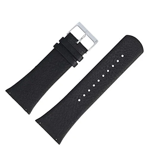 Skagen Uhrenarmband 28mm Leder Schwarz - SKW6070 - Ersatzarmband für Skagen Uhren, 28 mm Stegbreite, aus hochwertigem Leder in Schwarz mit silberfarbener Dornschließe. Perfekt für einen stilvollen Look und optimalen Tragekomfort.