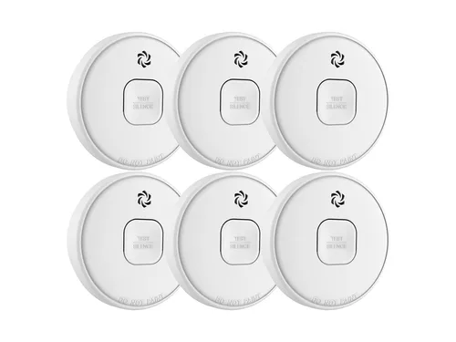 ELRO FS2010 Rauchmelder - 10 Jahre Batterielaufzeit, 6 Stück - Rauchmelder mit 10 Jahren Schutz ohne Batteriewechsel, optischer Sensor für schnelle Reaktion und geringen Stromverbrauch, ideal für zuverlässige Sicherheit im Zuhause.