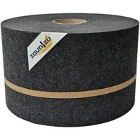 zaunzu Sichtschutzstreifen Design Vlies Schwarzgrau 50m - Zaunelemente: Blickdichter Sichtschutzstreifen aus nachhaltigem PET-Material, ideal für Doppelstabmattenzäune, mit einfacher Montage und individueller Anpassung.