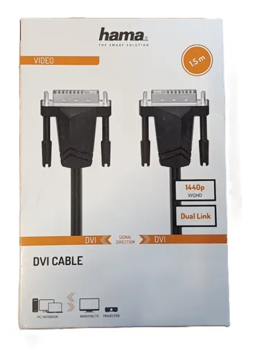 Hama DVI-Kabel (WQHD, 1440p, 24+5 Pin, Dual-Link, Kabel, doppelt vergoldet)