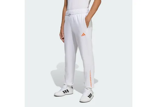 adidas Unisex Kinder Slogan Fleece-Hose in weiß von adidas