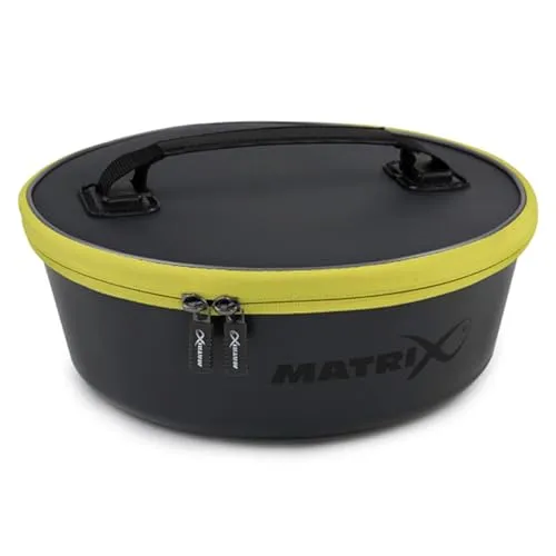 Matrix Fishing Moulded Eva 7.5l Köderbeutel Schwarz - Angeltasche mit 7.5L Fassungsvermögen, ideal zum Mischen und Lagern von Grundfutter, schützt Ihre Köder mit stabilem Deckel und sicherem Reißverschluss.