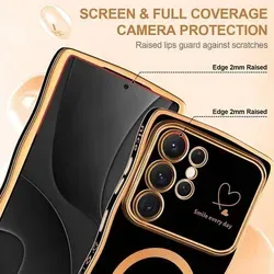 Handyhülle S25 Ultra MagSafe Silikon für Samsung Galaxy S25 Ultra – Schwarz - Stylische Handyhülle für Samsung Galaxy S25 Ultra in Schwarz. Bietet zuverlässigen Schutz, präzisen Zugriff auf alle Funktionen und ist MagSafe-kompatibel für kabelloses Laden. Ideal für den Alltag!