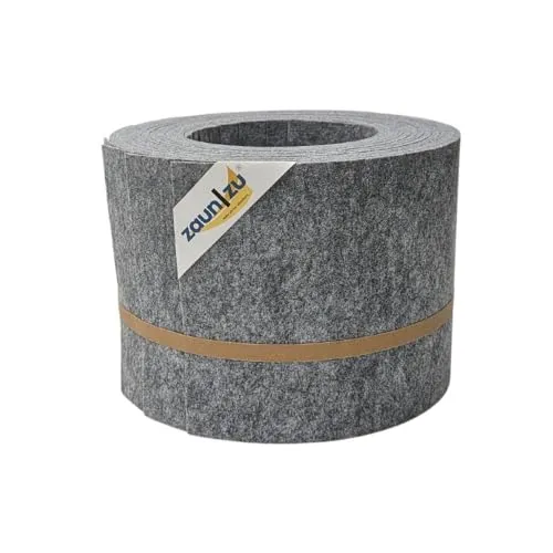 Sichtschutzstreifen Design Vlies für Doppelstabmatten Hellgrau 10x 2,55m - Gartenzäune: Blickdichter Sichtschutzstreifen aus nachhaltigem PET-Material, ideal für stilvolle Privatsphäre und einfache Montage.