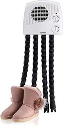 Melissa 16540010 Schuhtrockner elektrisch, Schuhwärmer für Stiefel, Gummistiefel und Handschuhe,Wanderschuhe , Skischuhe, Heizung mit Gebläse, Zeitschaltuhr, für 2 Paar