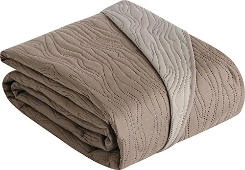 Erwin Müller Tagesdecke Taupe/Sand 270x250 cm von Erwin Müller