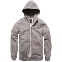 Vintage Industries Basing Kapuzensweatshirt grau S für Männer - Stylisches Kapuzensweatshirt aus 80% Baumwolle und 20% Polyester, ideal für lässige Looks. Mit gebürsteter Innenseite bietet es höchsten Tragekomfort.