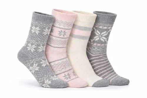 simaranda warme Damen Wintersocken weiche Norweger Strümpfe bunte Kuschelsocken 83 39-42 3 Paar