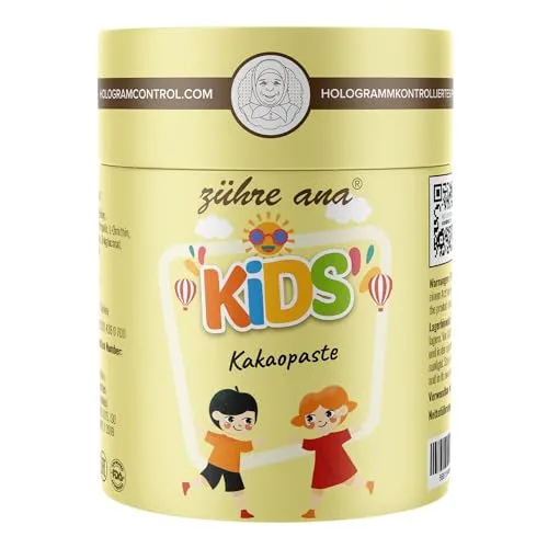 Zühre Ana Kinder Kakao Paste - Multivitamin für Kinder, stärkt Immunsystem und regt den Appetit an mit Blütenhonig und Gelee Royale