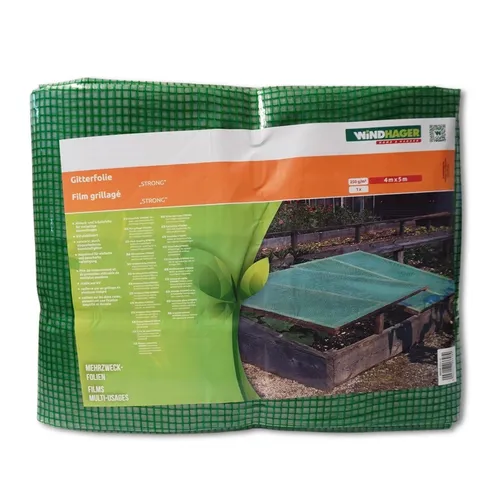 Gitterfolie Frühbeet Gewächshaus Folie Treibhaus Windhager Garten 4x5m 250g/m