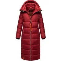 Navahoo Damen Wintermantel - Warmer Steppmantel mit Kapuze in Blood Red, Gr. XS - Funktionsjacken: Moderner Oversize-Look mit wind- und wasserabweisendem Material, ideal für kalte Wintertage und perfekt kombinierbar.