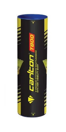 CARLTON Badmintonball T800 Nylon (Federbälle) Dose gelb 6er, Geschwindigkeit: mittel