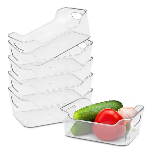 Kunststoff Organizer für Küche und Kühlschrank - 6er Set / jeweils 20x14x8 cm -