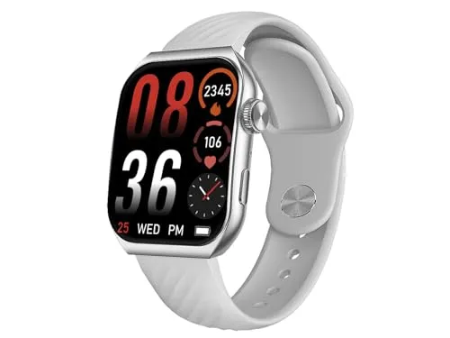 Trevi T-FIT 400 C - 4,98 cm AMOLED Smartwatch mit Touchscreen, wasserfest und umfassenden Gesundheitsfunktionen in Silber