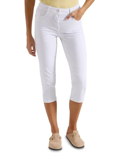 Cecil 3/4 Slim Leg Jeans Slim Fit White 26 in weiß von CECIL