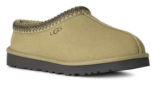 UGG Unisex TASMAN II Hausschuh mit besticktem Logo - Clog in grün (43 EU) - Bequemer Clog-Pantoffel in Größe 43 (10 US) mit weichem Lammfell-Innenmaterial für hohen Tragekomfort. Ideal für entspannte Stunden zu Hause.