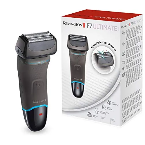 Remington Elektrischer Rasierer Herren F7 - Nass- und Trockenrasierer mit Lithium Akku, Präzisionstrimmer und 100 Tage Geld-zurück-Garantie