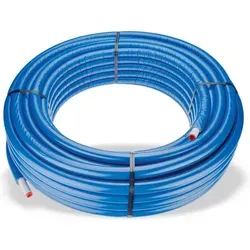 Pipetec Vorgedämmtes Aluminium-Mehrschichtverbundrohr 50 m - Druckluftzubehör mit fünf Kunststoff-Metall Schichten und vorgefertigter Wärmedämmung für flexible und sichere Sanitär- und Heizungsanwendungen.