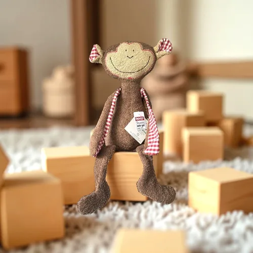 Efie Schlenker-Affe Kuscheltier Affe KbA ca. 48cm Schafschurwoll-Füllung Äffchen