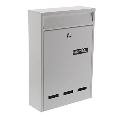 Burg Wächter Pocket 5871 W - Anlagenbriefkasten - Wandbriefkasten im A5 Einwurf-Format aus verzinktem Stahl, mit Sichtfenster für schnelles Einsehen und einfacher Montage. Pflegeleicht und MADE IN GERMANY.