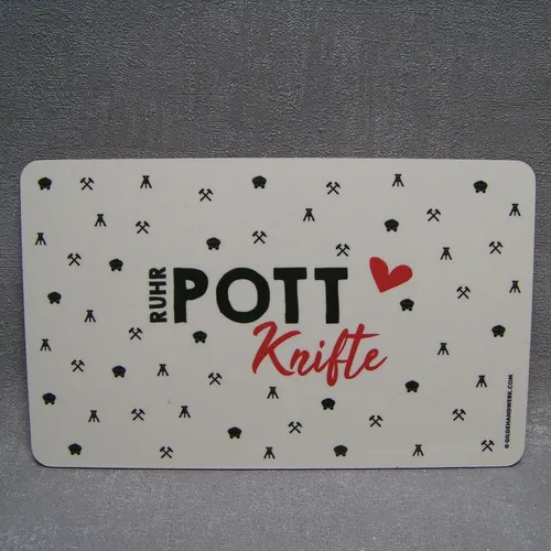 Gilde Brettchen Frühstücksbrettchen Ruhrpott Knifte Liebe Ruhr Pott Herz