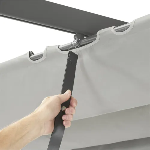 Leco Dachtextil für Pergola mit Schutzdach, lichtgrau - Hochwertiges Faltdach-Ersatztextil für LECO Pergolen. Schützend und langlebig, sorgt es für optimalen Wetterschutz und verlängert die Lebensdauer Ihrer Pergola.