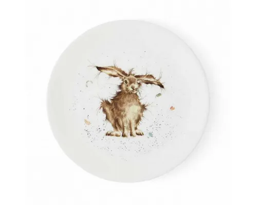 Wrendale Designs Porzellan-Kuchenteller Hase Morgenmuffel - Kuchenteller aus feinem Porzellan mit bezauberndem Hase-Motiv von Hannah Dale, perfekt für Desserts und als Geschenk für Liebhaber des britischen Landhaus-Stils.