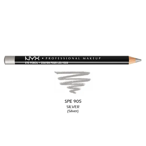 NYX Slim Kajalstift / Eyeliner in silber von NYX