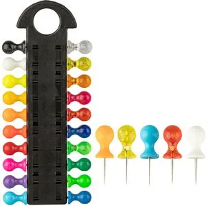 Laurel Pinnadeln 2929-98, Kopf aus Kunststoff, farbig sortiert, 20 Stück