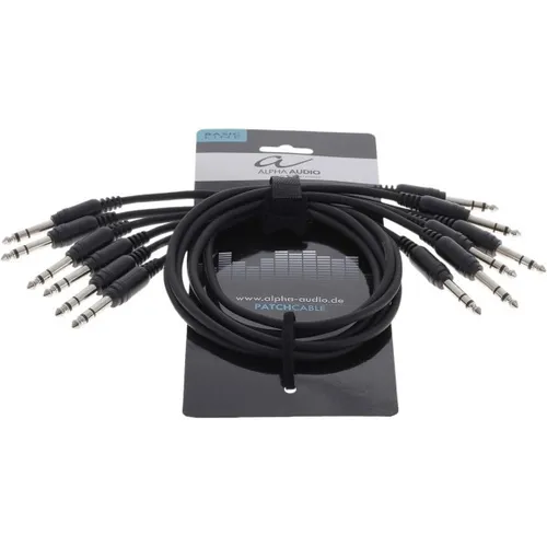Alpha Audio Patchkabel 0,6 m, 6,3 mm Stereoklinke - 6er Pack | Neu