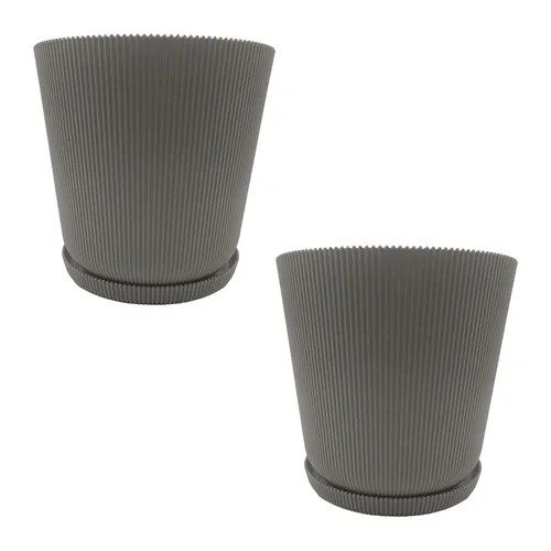 Blumentopf Pflanzgefäß Pflanzkübel Übertopf Planztopf Untertopf Balkontopf 2 Set