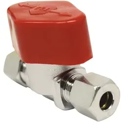 Schnellschlußventil 8mm chrom für Ölheizung