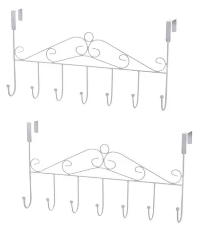 BAYLI Türgarderobe 2er Set 42,5cm Türgarderobe Metall für Montage über der Tür, Kleiderh