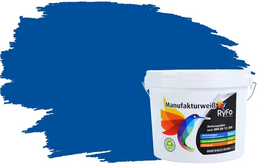 RyFo Colors Wand- und Deckenfarbe Manufakturweiß Brauntöne,1 L ca. 8 m², Deckkraft-/Nassabriebklasse 1, matt, atmungsaktiv, für Innenräume