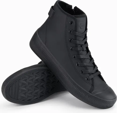 Ombre Clothing Herren-Stiefeletten Sakeasi schwarz 41 - Moderne Sakeasi Stiefeletten von Ombre Clothing mit hohem Schaft und praktischem Reißverschluss. Der trendige Look und die Gummisohle bieten optimalen Komfort und Traktion für jeden urbanen Anlass.