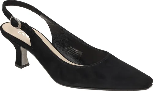 Gabor 81.510 Damenschuhe - Elegante Sling Pumps in Schwarz - Stilvolle Sling Pumps von Gabor, gefertigt aus hochwertigem Veloursleder. Ideal für jeden Anlass, bieten diese Schuhe Komfort und eine ansprechende Optik mit einem mittelhohen Absatz von 5,5 cm.