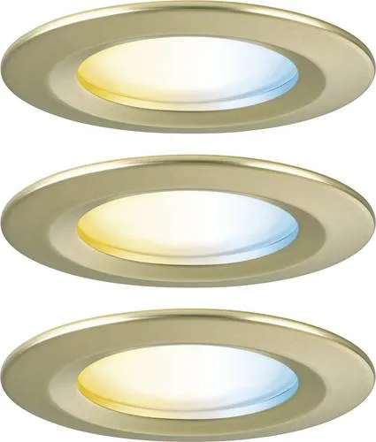 Paulmann 92445 LED Einbauleuchte Nova Coin IP44 - Einbauleuchten: Edles 3er-Set mit Tunable White-Funktion, spritzwassergeschützt (IP44) für Feuchträume, stufenlos dimmbar und Zigbee-kompatibel für smartes Lichtmanagement.