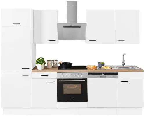 OPTIFIT Küchenzeile Elga, Premium-Küche mit Soft-Close-Funktion, Vollauszug, Breite 280 cm
