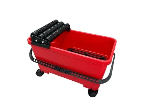 Fliesen-Wascheimer 24 Liter mit 3-Fach Rollenaufsatz - Wannen für Fliesenleger: Hochwertiger Waschset mit 3-fach Rollenaufsatz für effektive Reinigung und einfache Handhabung, ideal für Handwerks- und Renovierungsarbeiten.