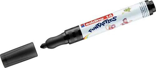 edding Filzstift Fasermaler edding 14 Funtastics ca. 3mm schwarz (10 Stück)