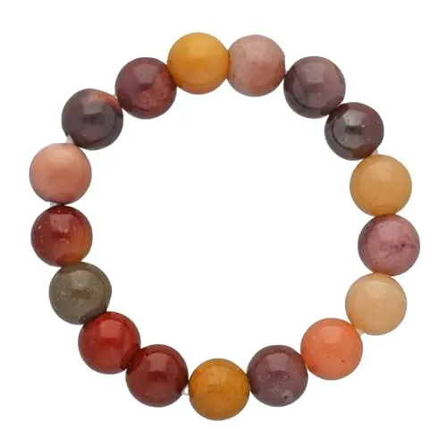 Lebensquelle Plus Mini Kugel Ring | 4mm | Hochwertiger Edelsteinring (Mookait, 55-57)