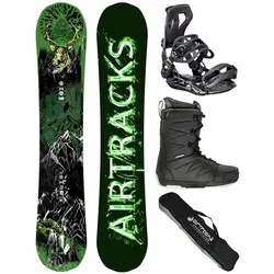 Airtracks Snowboard Herren Set Forest King Carbon Rocker 25/26 – 4-teilig