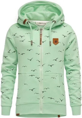 REPUBLIX Kapuzenpullover LOLA Damen Hoodie Zipper Jacke in Mint XXL - Sweatjacken mit 65% Baumwolle, ideal für Komfort und Style, perfekt für Freizeit und Sport.