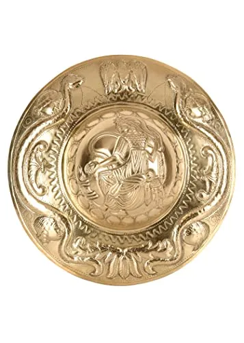 Battle-Merchant Handgetriebener römischer Schildbuckel aus Messing - Hochwertiger römischer Schildbuckel aus Messing, handgefertigt für authentische historische Nachstellungen und LARP-Events.