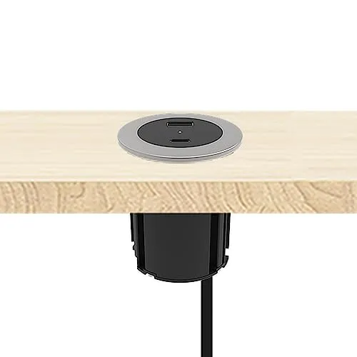 kalb USB-C Einbausteckdose HUB - Tischsteckdose für Möbel - Steckdosen & Zubehör - Praktische USB Einbausteckdose für einfache Montage in Möbeln, sorgt für Ordnung und schnellen Zugriff auf Stromanschlüsse.