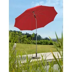 Mittelstockschirm Schneider Schirme Locarno Ø 220 cm in Rot mit UV-Schutz