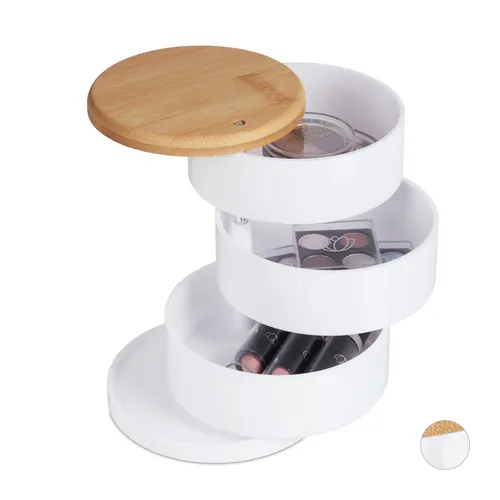 Make-Up-Organizer Schmuckkästchen Schmuckkasten Kosmetikorganizer 3 Fächer