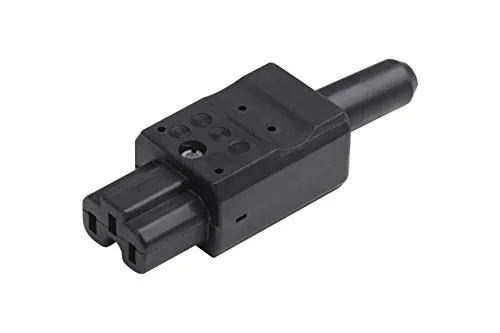 Meister Heißgeräte-Stecker – schwarz – 250 V – Temperaturfest bis 155°C