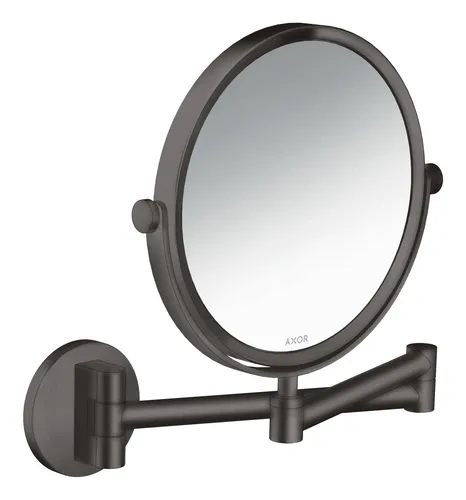 Axor Universal Circular Rasierspiegel - Brushed Black Chrome - 42849340 - Eleganter runder Rasierspiegel in gebürstetem Schwarzchrom, ideal für moderne Badezimmer und sorgt für eine präzise Rasur.
