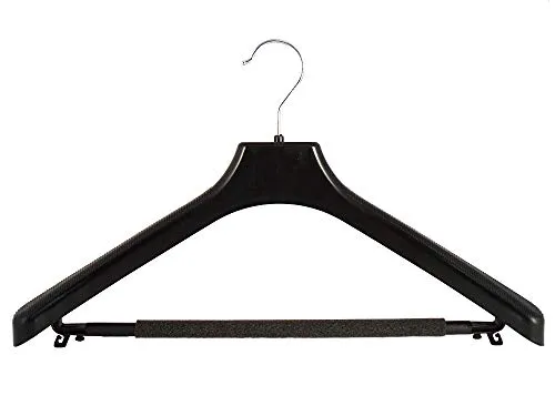 Kleiderbügel für Anzüge und 2-Teiler, Kostümbügel, 45 cm, schwarz, 50 Stück